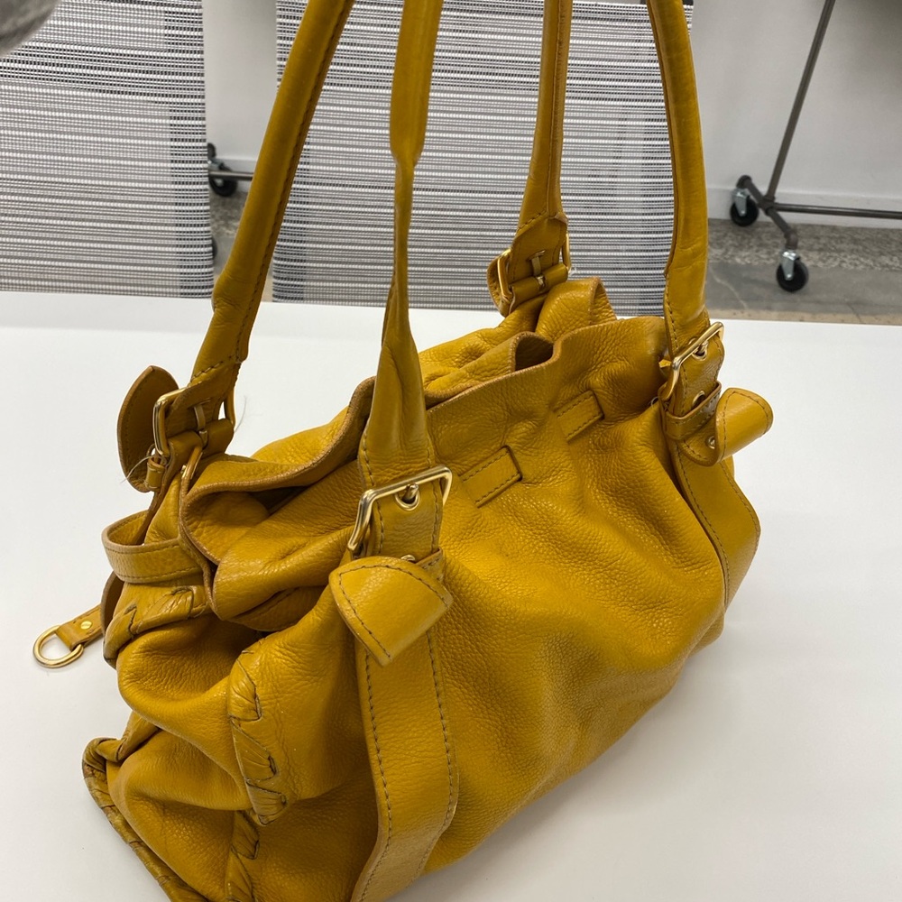 Miu Miu Yellow Satchel Bag